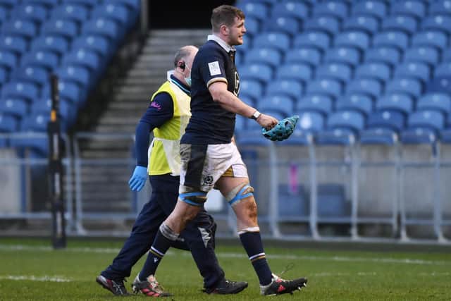 Scott Cummings broke his hand during Scotland's Six Nations match against Ireland. Picture: Ross MacDonald/SNS