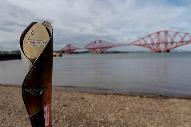 The Queen's baton passed the Forth Rail bridge in South Queensferry last month during the Birmingham 2022 nationwide relay. (Photo by Euan Cherry/Getty Images for the Birmingham 2022 Queen's Baton Relay )