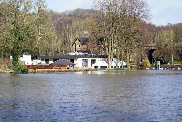 The scene in Amgergate yesterday afternoon, with the cricket ground flooded. The A6 was impassable towards Matlock.