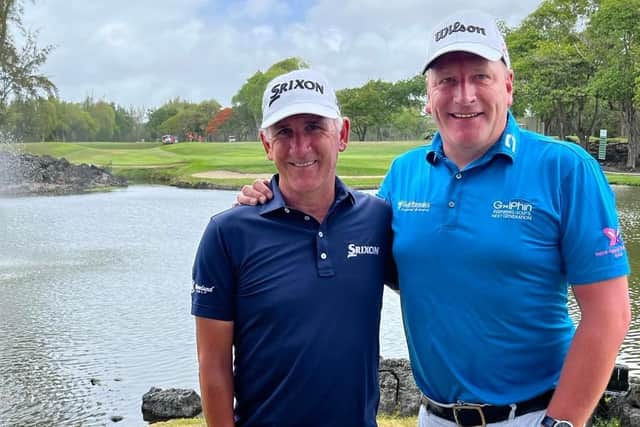 Euan McIntosh, the sole Scot in the field, has long-time friend Alan Tait on his bag in the Legends Tour's season-ending MCB Tour Championship in Mauritius this week.