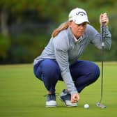 Gemma Dryburgh lines up a putt during the second round of the TOTO Japan Classic at Seta Golf Course in Shiga. Picture: Yoshimasa Nakano/Getty Images.