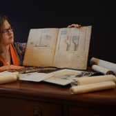 Lyon & Turnbull's head of rare books, manuscripts and maps Cathy Marsden takes a close look at the history of the family and a collection of the Stevenson Lighthouse engineer sketches. Picture: Stewart Attwood/Lyon & Turnbull/PA Wire