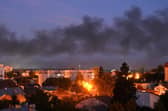 Black smoke billows over the city of Lviv, in western Ukraine, far from the frontlines, after Russian drone strikes earlier this month (Picture: Yuriy Dyachyshyn/AFP via Getty Images)