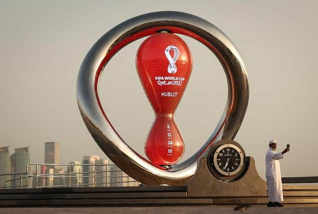 DOHA, QATAR - NOVEMBER 14: People gather at the Corniche Waterfront ahead of the FIFA World Cup Qatar 2022 on November 14, 2022 in Doha, Qatar. (Photo by Ryan Pierse/Getty Images)