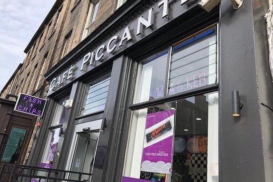 Located in Broughton Street, Cafe Piccante is another restaurant that comes with the JustEat seal of approval. Offering pizza and fish and chips, this place looks a sure fire winner.
