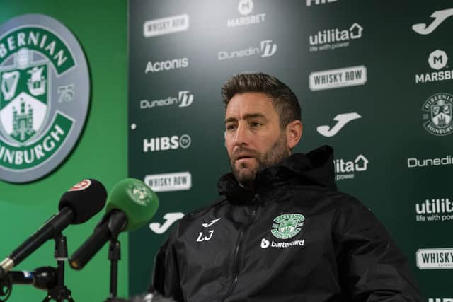 Hibs manager Lee Johnson is considering changing his team for Saturday's match.