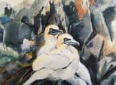 Annie Broadley's painting 'Bass Rock Gannets'