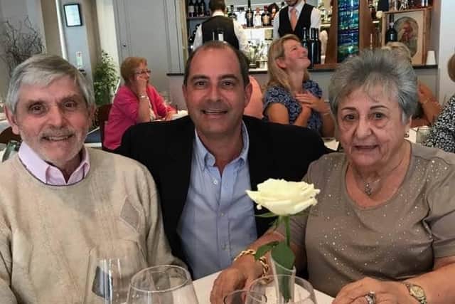 Stefano with his mother Anita and father, the late Lawrence Boni.