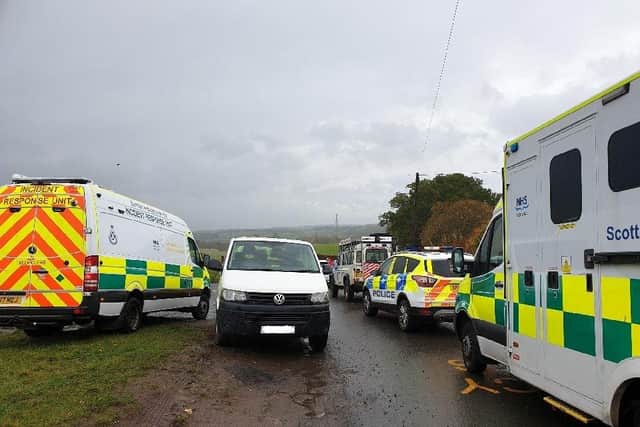 Picture showing the scene at Devil's Pulpit where an ambulance was unable to access an injured person picture: Police Scotland