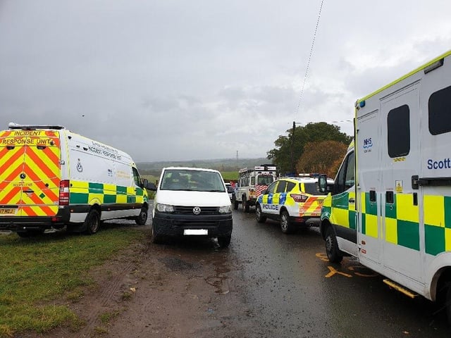 Picture showing the scene at Devil's Pulpit where an ambulance was unable to access an injured person picture: Police Scotland