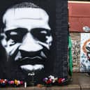 A memorial of George Floyd was created near the court which heard the three-week trial. (Chandan Khanna/AFP/Getty)