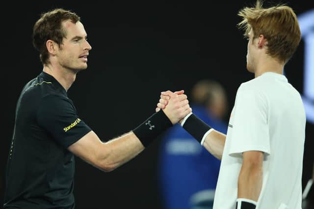 Andy Murray and Andrey Rublev meet in the final of the World Tennis Championship in Abu Dhabi.  (Photo by Clive Brunskill/Getty Images)