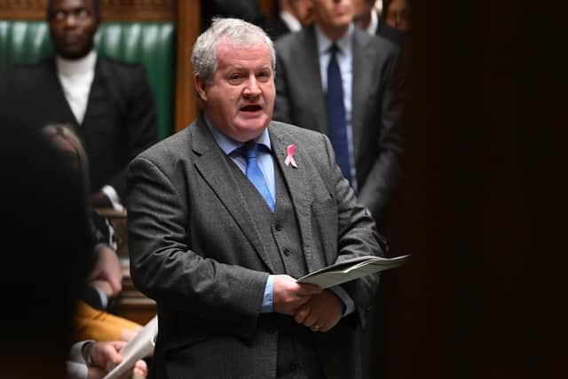 SNP Westminster leader Ian Blackford speaking during Prime Minister's Questions in the House of Commons, London. Picture: UK Parliament/Jessica Taylor/PA Wire