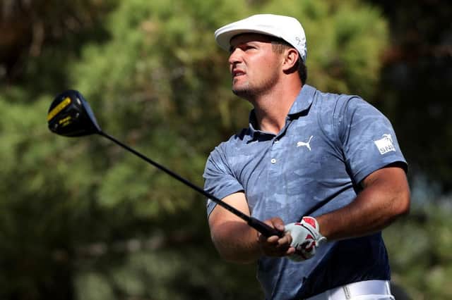 Bryson DeChambeau in action in the Shriners Hospitals For Children Open - his final warm up event for The Masters - at TPC Summerlin in Las Vegas last month. Picture: Matthew Stockman/Getty Images