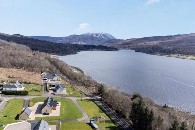 Aerial view of property and Loch Eil.