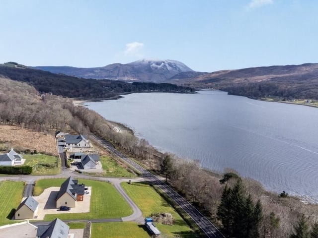 Aerial view of property and Loch Eil.