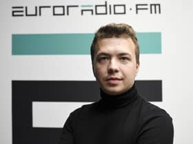 Belarus journalist Roman Pratasevich was arrested after Belarussian authorities forced a flight from Greece to Lithuanian to land in their territory (Picture: Euroradio via AP)
