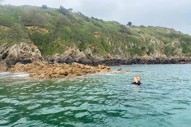 Swimming in the bays around Guernsey. Pic: Kirsty Masterman/PA.