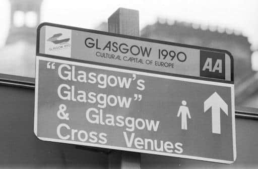 Glasgow City of Culture street signage. Picture: TSPL