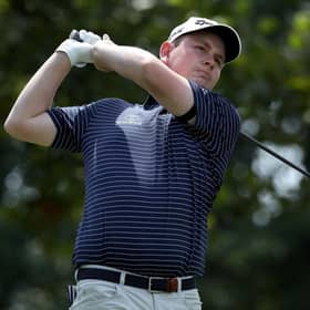 Bob MacIntyre plays his shot from the 16th tee during the first round of the FedEx St. Jude Invitational at TPC Southwind in Memphis. Picture: Dylan Buell/Getty Images.