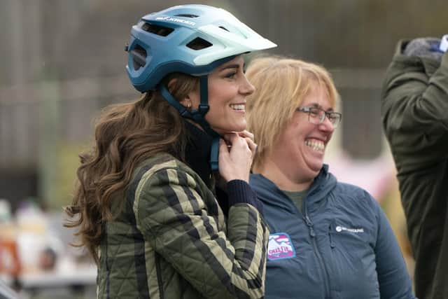 The Princess of Wales, known as the Duchess of Rothesay when in Scotland, during a visit to charity Outfit Moray. Picture: Jane Barlow/PA Wire