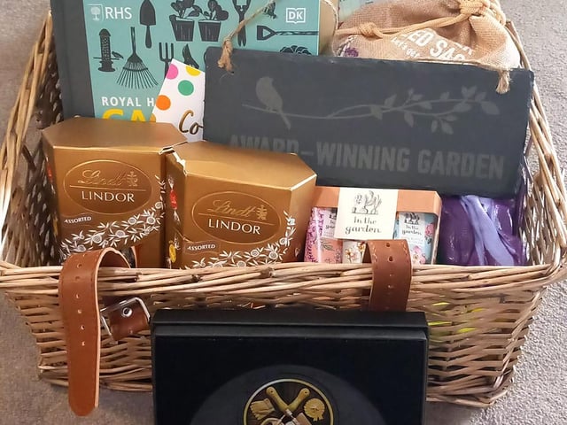 HC-One Scotland’s Highgate Care Home’s gardening hamper, and plaque