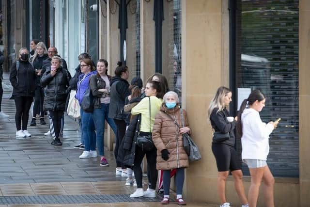 Shoppers take to Scotland's cities to shop for the first time since March.