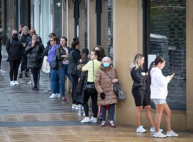 Shoppers take to Scotland's cities to shop for the first time since March.