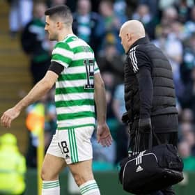 Celtic's Tom Rogic limped off with an ankle injury against Ross County and missed Australia's matches with Japan and Saudi Arabia.(Photo by Alan Harvey / SNS Group)