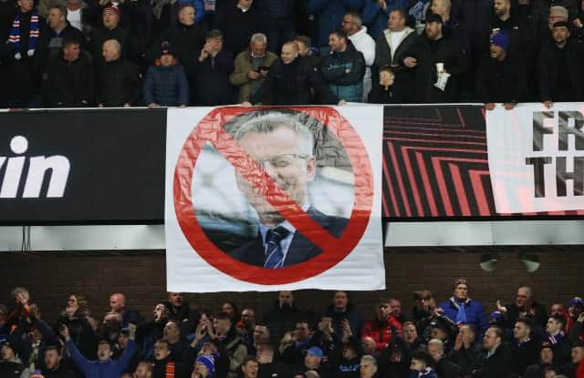 Rangers managing director Stewart Robertson was the subject of banners protesting against the Ibrox club's decision to take part in the Sydney Super Cup with Celtic in November. (Photo by Alan Harvey / SNS Group)