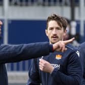 Mike Blair, left, thinks departing scrum-half Henry Pyrgos has the attributes to be a coach. (Photo by Mark Scates / SNS Group)