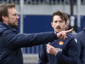 Mike Blair, left, thinks departing scrum-half Henry Pyrgos has the attributes to be a coach. (Photo by Mark Scates / SNS Group)