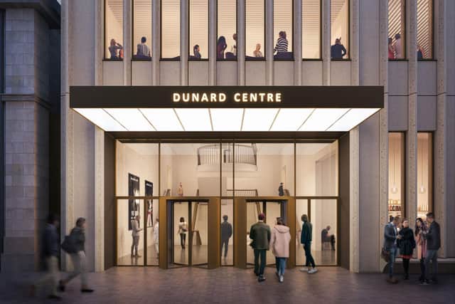 An artist's impression of the southern entrance to the planned Dunard Centre concert hall in Edinburgh's New Town