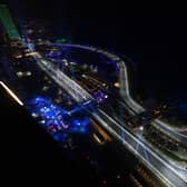 A general view of the grid preparations ahead of the F1 Grand Prix of Saudi Arabia at Jeddah Corniche Circuit in 2021, the same circuit as the upcoming Grand Prix this weekend. Photo: Dan Mullan/Getty Images.