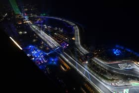A general view of the grid preparations ahead of the F1 Grand Prix of Saudi Arabia at Jeddah Corniche Circuit in 2021, the same circuit as the upcoming Grand Prix this weekend. Photo: Dan Mullan/Getty Images.