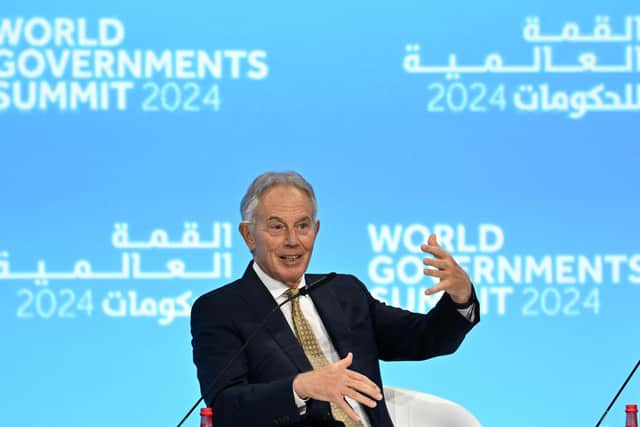 Tony Blair has warned against gambling with the Scottish economy by leaving the UK (Picture: Ryan Lim/AFP via Getty Images)