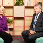 NatWest CEO Dame Alison Rose and the University of Edinburgh's principal Sir Peter Mathieson. Picture: Adam Hollingworth Photography.