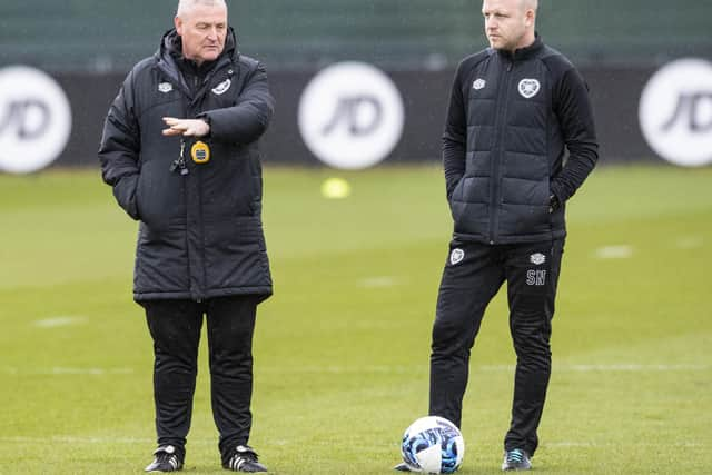 Frankie McAvoy and Steven Naismith are part of the management team at Hearts.