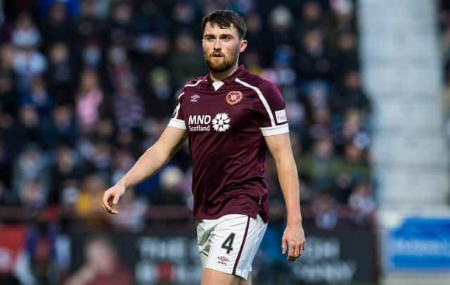 Hearts defender John Souttar is currently free to sign a pre-contract agreement with a new club. (Photo by Ross Parker / SNS Group)