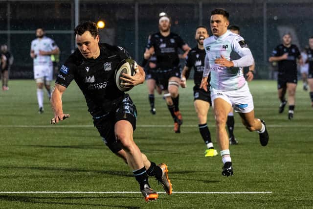 Lee Jones at Glasgow was part of what must be as dangerous a back division as any Scottish club has ever fielded. Picture: Craig Williamson/SNS