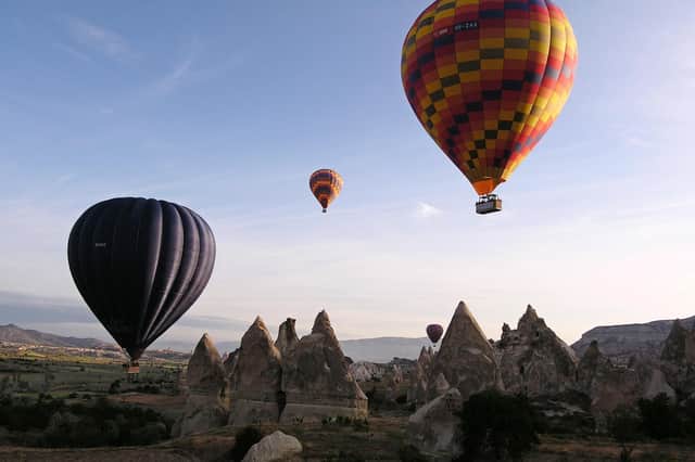 The Cappadocia area is popular with those on balloon tours.