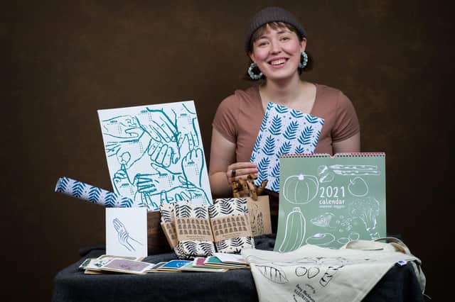 Daisy MacGowan, 28, is supplying stationery, cards, gifts and art prints to the V&A Museum after support from The Prince’s Trust Scotland. Picture: Chris Scott