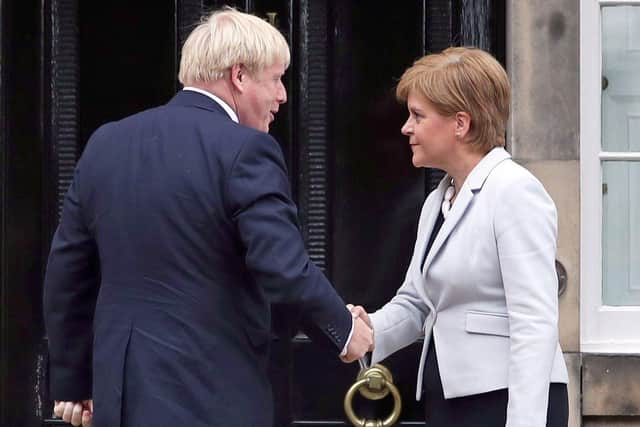 Nicola Sturgeon is rated head and shoulders above her rivals in Scotland, while Boris Johnson is so unpopular north of the border that Douglas Ross should tactfully discourage him from visiting (Picture: Jane Barlow/PA Wire)