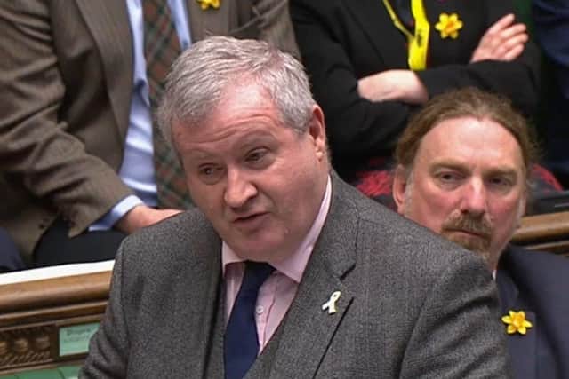 SNP Westminster leader Ian Blackford speaks during Prime Minister's Questions in the House of Commons, London. Picture: House of Commons/PA Wire