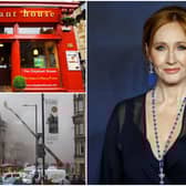 Fire crews tackle the blaze near Edinburgh's Elephant House cafe, where JK Rowling is said to have penned her first Harry Potter novel (Getty Images/Facebook/Matt Dolan)