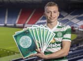Celtic’s Alistair Johnston helped launch the new 2022/23 SPFL Match Attax Collection, on sale now in Scottish retailers and via Topps.com