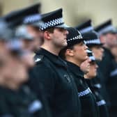 Police recruits take part in a passing out parade at Tulliallan Police College in March, but recruiting has since been suspended (Picture: Jeff J Mitchell/Getty Images)