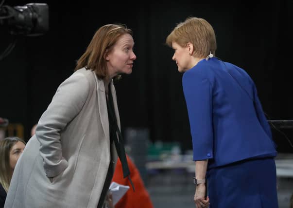 First Minister Nicola Sturgeon with her chief of staff Liz Lloyd.
