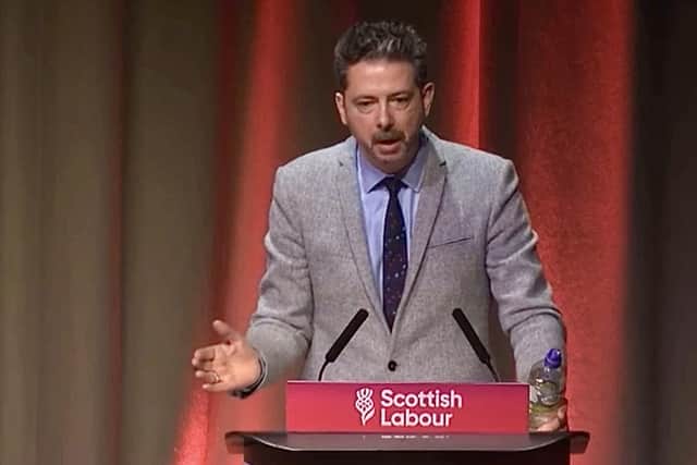 Torcuil Crichton addressing the Scottish Labour conference.