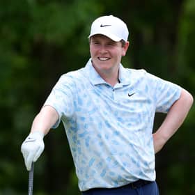 Bob MacIntyre of Scotland looks on from the 18th tee during the first round of the 106th PGA Championship at Valhalla Golf Club in Louisville, Kentucky. Picture:  Andrew Redington/Getty Images.